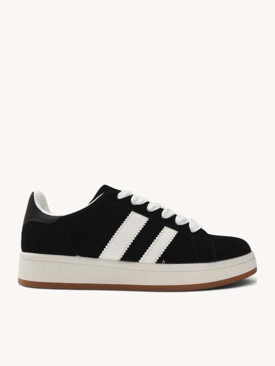 Schwarze Sneakers Kastorische Textur K Dreifach...