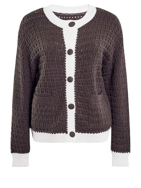 Celestino Gestrickte Damen Strickjacke Zweifarb...