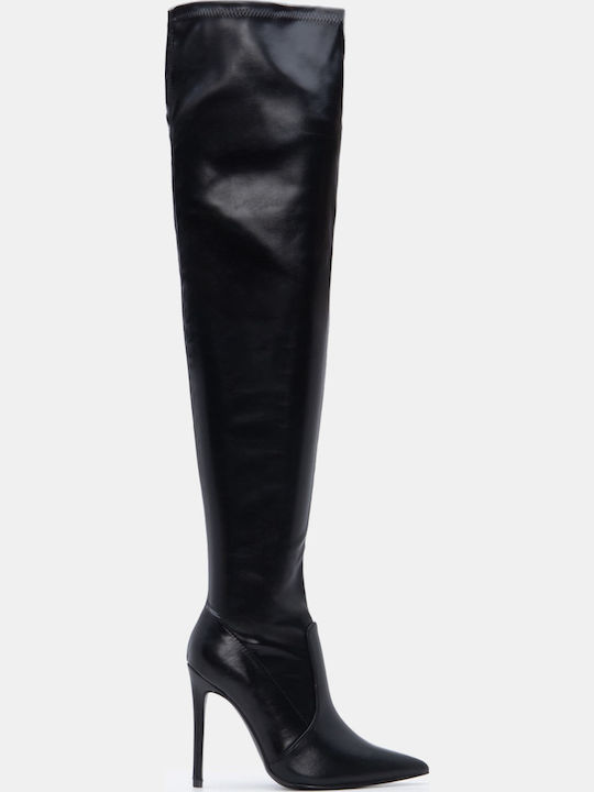 Luigi Wildleder Damenstiefel Über dem Knie Schw...