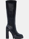 Wildleder Damenstiefel Schwarz