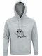 Hoodie Organic Unisex " I Require Snacks Cute Angry Raccoon " Grey Melange