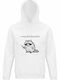Hoodie Organic Unisex " I Require Snacks Cute Angry Raccoon " White