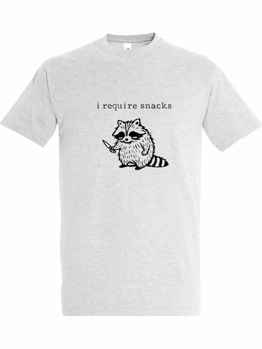 T-shirt Унисекс I Require Snacks Cute Angry Rac...