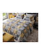 MayHome Set Bed Sheets Semi Double with Rubber Hugger 120x200+25cm Geometric (3 Pieces)