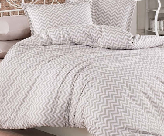 MayHome Σετ Κουβερλί Μονό Βαμβακερό Γεωμετρικό 160x240cm