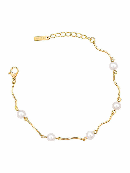 Awear Women's Chain Bracelet with Pearls 17cm
