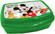 HOMie Plastic Kids Food Container Mickey Green 16.5 x 12.5 x 6cm