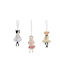 Hängender Weihnachtsbaumschmuck Katze aus Polyresin Braune 10.2cm