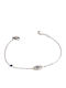 Kalliopi Silver Women's Chain Bracelet with Eye Design Made of Steel with Zircon 21cm