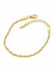 Charmy Damen Armband Kette aus Stahl Vergoldet 15cm