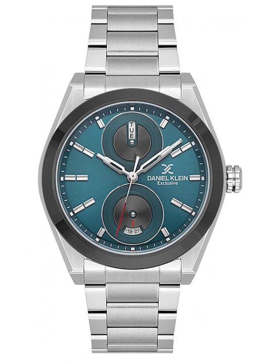 Daniel Klein Women's Watch 43mm Battery With Grey Steel Bracelet