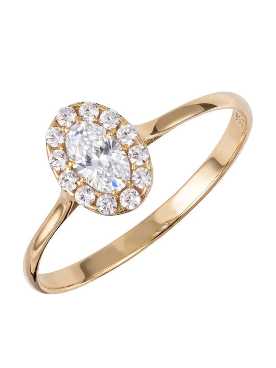 Women's Ring with Zircon from 9K Gold