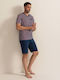 Sofiaman Summer Men's Pyjamas Bermuda Navy Blue
