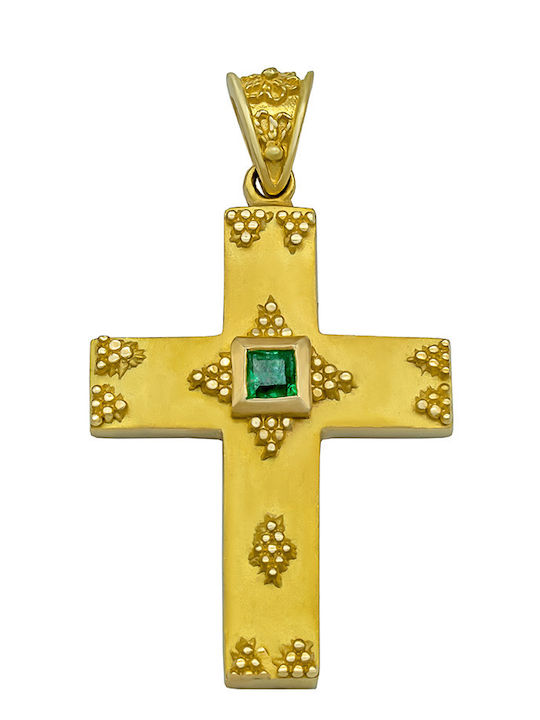 Savvas Design Vergoldeter Kreuz 18K Ohne Kette STΑ02234