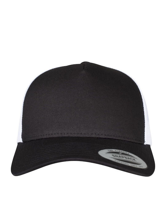 5-panel Retro Trucker 2-tone Cap Blk Wht One