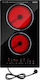 Domino Ceramic Autonomous Cooktop with Lock Mode 30x52cm