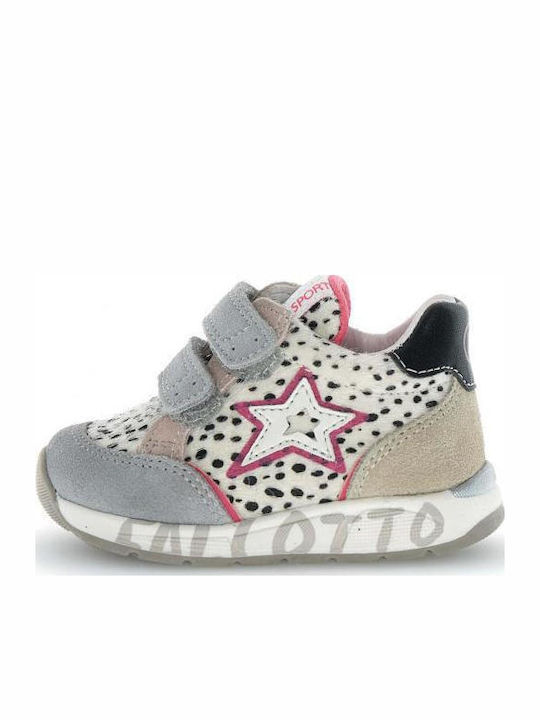 Kids Sneakers Anatomic With Hoop & Loop Closure Grey