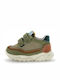 Kids Anatomic Sneakers with Hoop & Loop Closure Brown