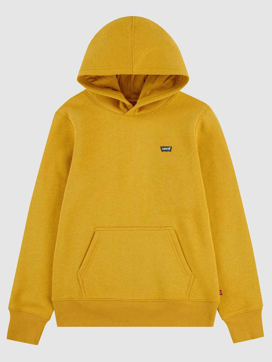 Kinder-Sweatshirt mit Kapuze Gelb Batwing