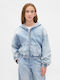 Kids Hooded Sweatshirt Cardigan Light Wash