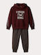 Kids Tracksuit Burgundy 2 Pieces