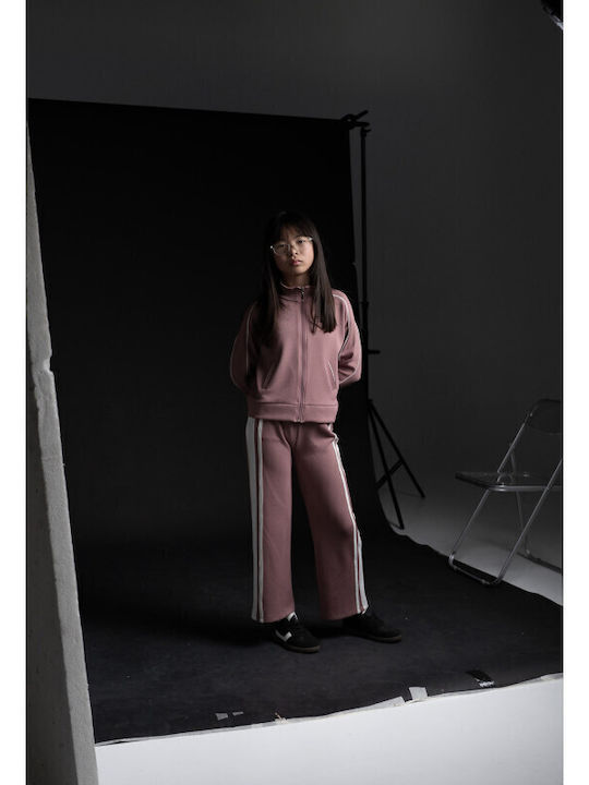 Evita Kids Sweatpants Set With Jacket Pink 2-Piece