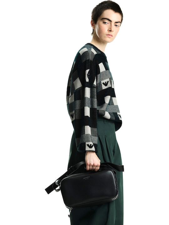 Women's Long Sleeve Checked Grey-Green Sweater
