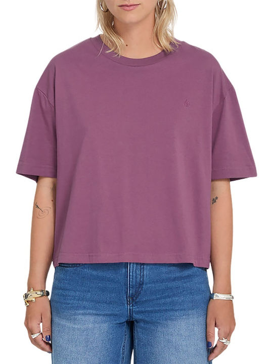 Volcom Stone Blanks Up Women's T-shirt Orchid