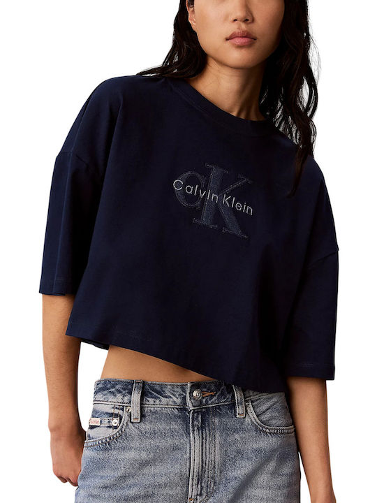 Calvin Klein Γυναικείο T-shirt Navy Μπλε