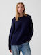 Women's Cotton Striped Sweater Navy Blue Uniform