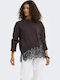 Damen Langärmeliges Brauner Pullover