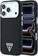 Калъф Guess Grained Triangle Logo Magsafe iPhone 18 Pro 17 Pro Черен