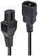 Lindy IEC C14 - IEC C15 Cable 5m Μαύρο