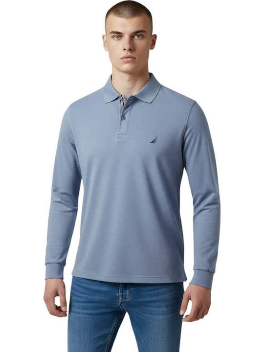 Nautica Polo Μπλούζα Μακρυμάνικη Μπλε