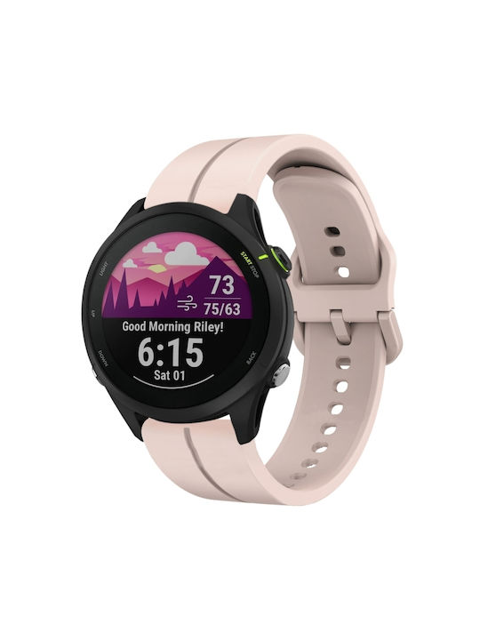 Garmin Vorreiter 255 Musik 22mm Loop Silikon Armband Rosa