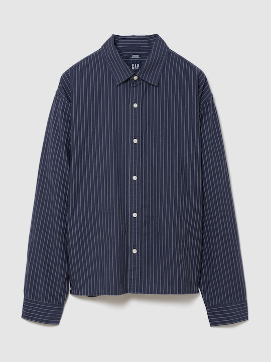 GAP Long Sleeve Shirt Blue & White Stripe