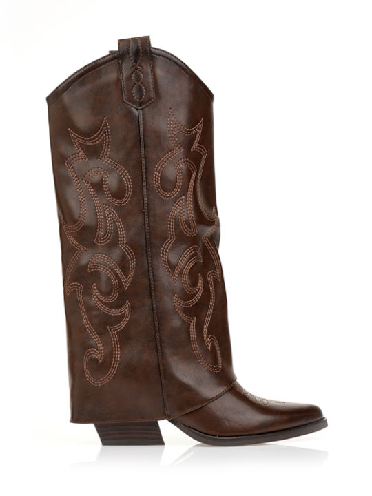 Tsoukalas Damenstiefel Cowboy mit Mittelhohem A...