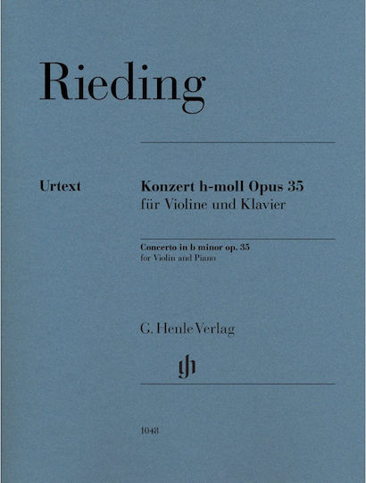 G Henle Verlag Oskar Rieding Violin Concerto B Minor Op 35