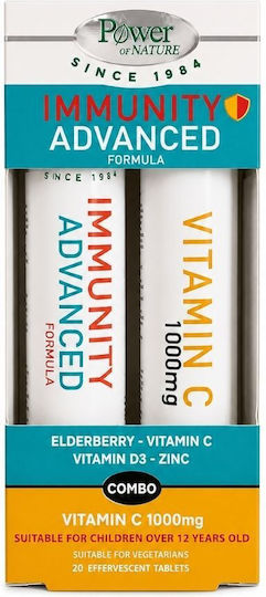 Power Health Immunity Advanced Formula Multivitamin for Immune Support, Skin & Antioxidant Action 40 Effervescent Tablets