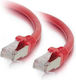 3M S/FTP Cat.6a (Gigabit) Мрежов Кабел Ethernet 3м Червен