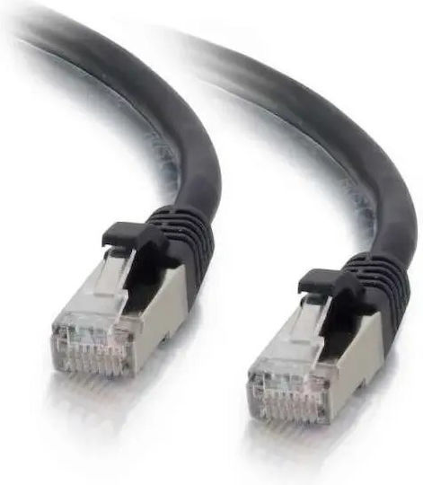3M S/FTP Cat.6a (Gigabit) Мрежов Кабел Ethernet 3м Черен