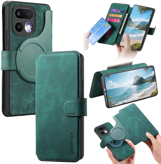 Caseneo Realme 16 Pro Plus 5g Θήκη Retro Leather Πορτοφόλι Green