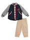 Kids Set with Pants & Coat 3 Pieces Checked