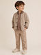 Kids Set with Pants 3 Pieces Beige