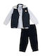 Kids Set with Pants & Coat Winter 3 Pieces Dark Blue