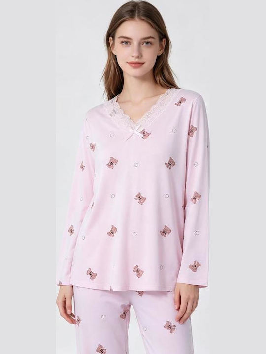Goodnight Set de Pijamale de Vară pentru Femei Roz