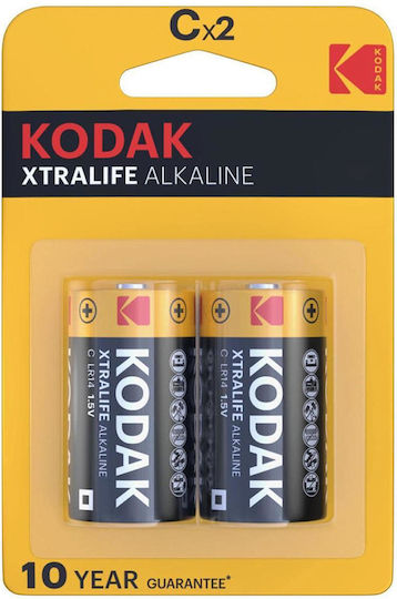 Kodak Extra Alkaline-Batterien C 1,5V 2 Stück