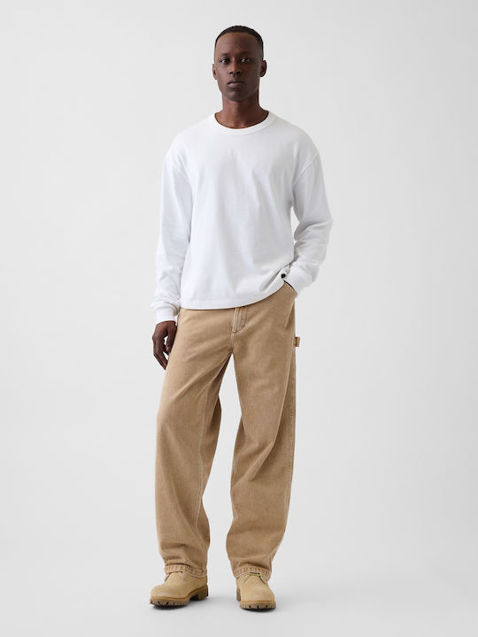 Men's Jeans Pants Slim Baggy Fit Gold Lurex