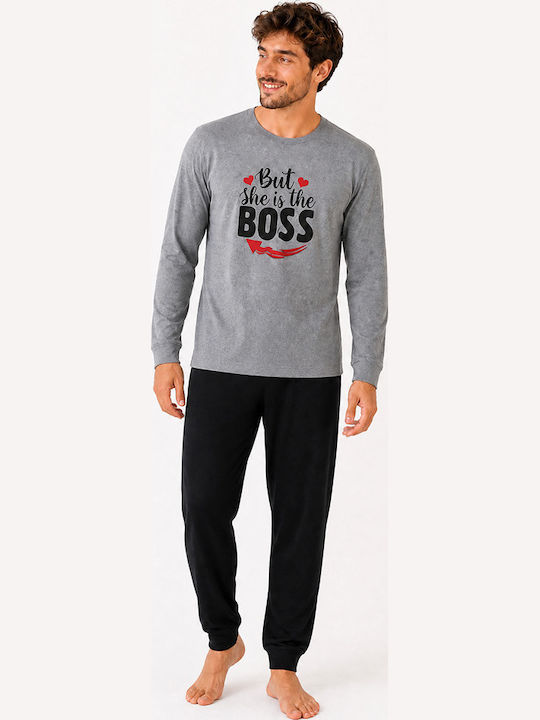 Comfort Pijama de vară pentru bărbați Gri