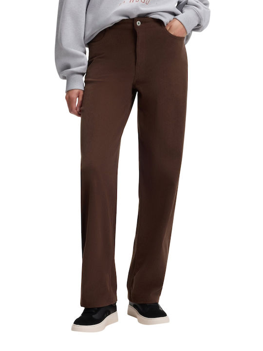 Damen-Stoffhose in Relaxed Passform Braun